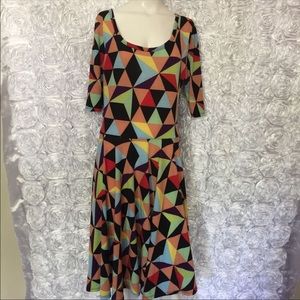 Lularoe Nicole dress geometric print